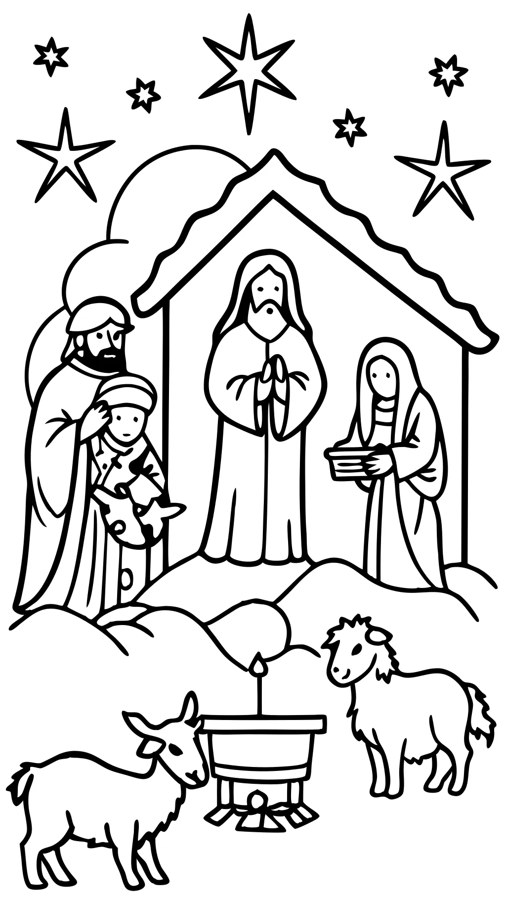 coloriage de Jésus Noël